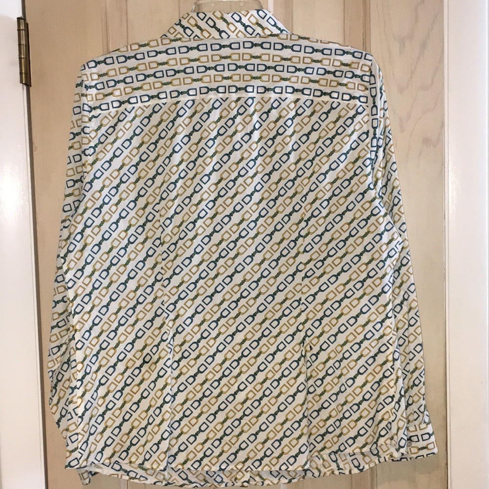 Talbots | Buckle Printed Button Down Blouse - image 2